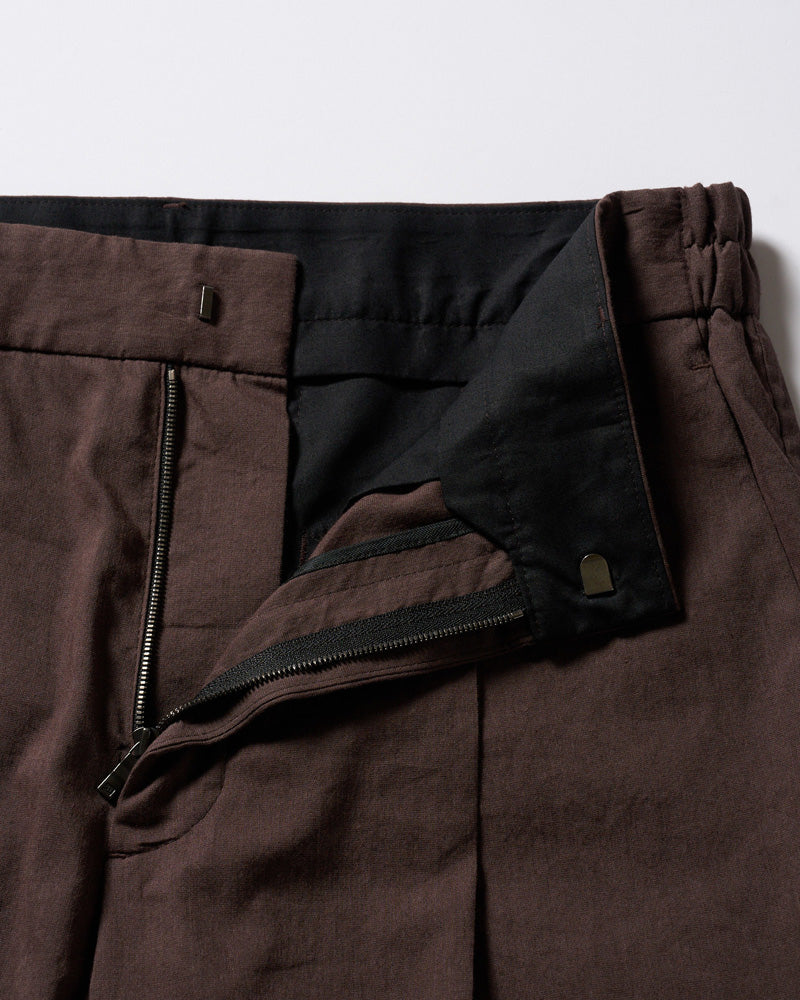viscose linen semi-wide slacks