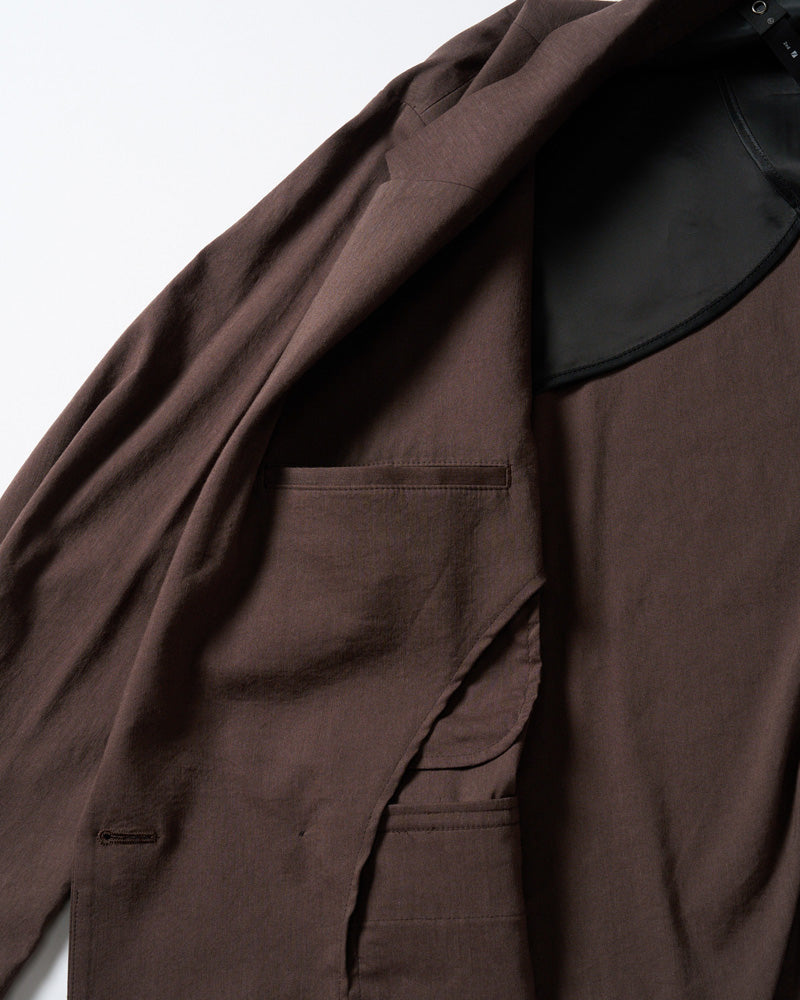 viscose linen double-breasted jacket