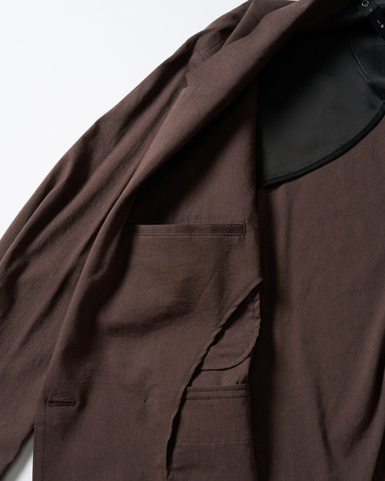 viscose linen double-breasted jacket