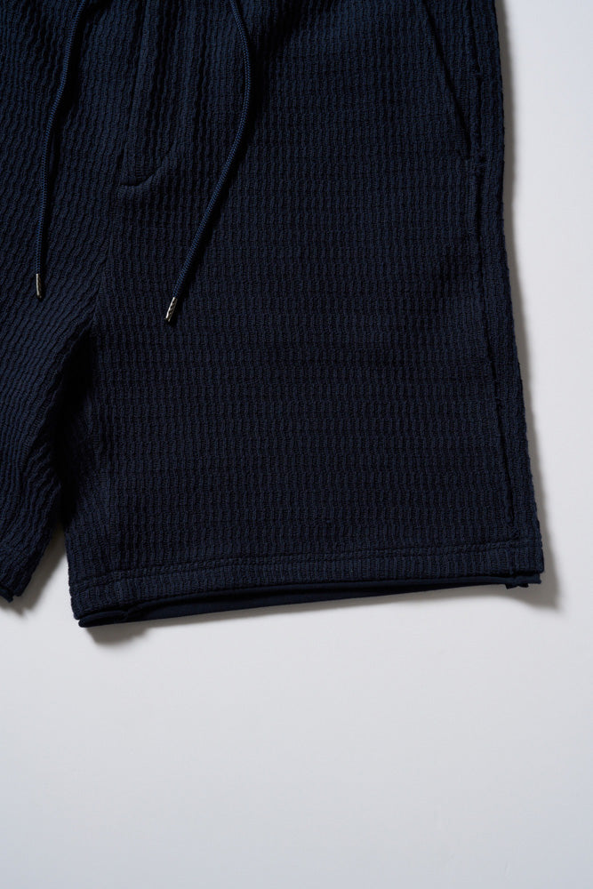 textured knit shorts