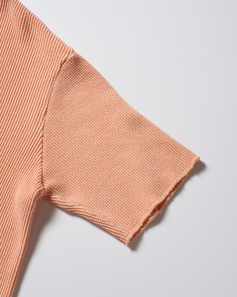 hard dry waffle fly-front henley S/S