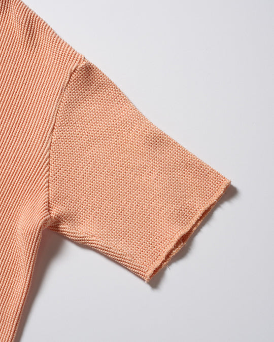 hard dry waffle fly-front henley S/S