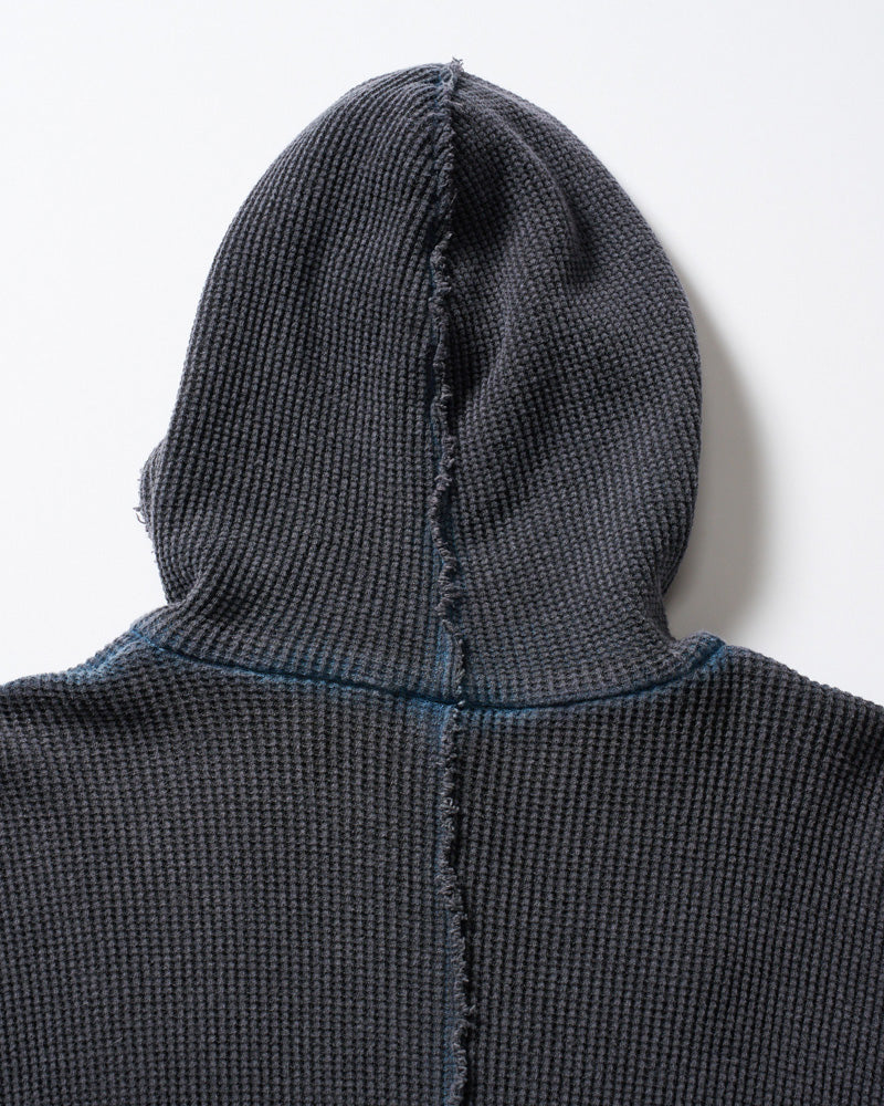 hard dry waffle damage zip hoodie