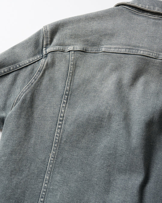 denim zip blouson
