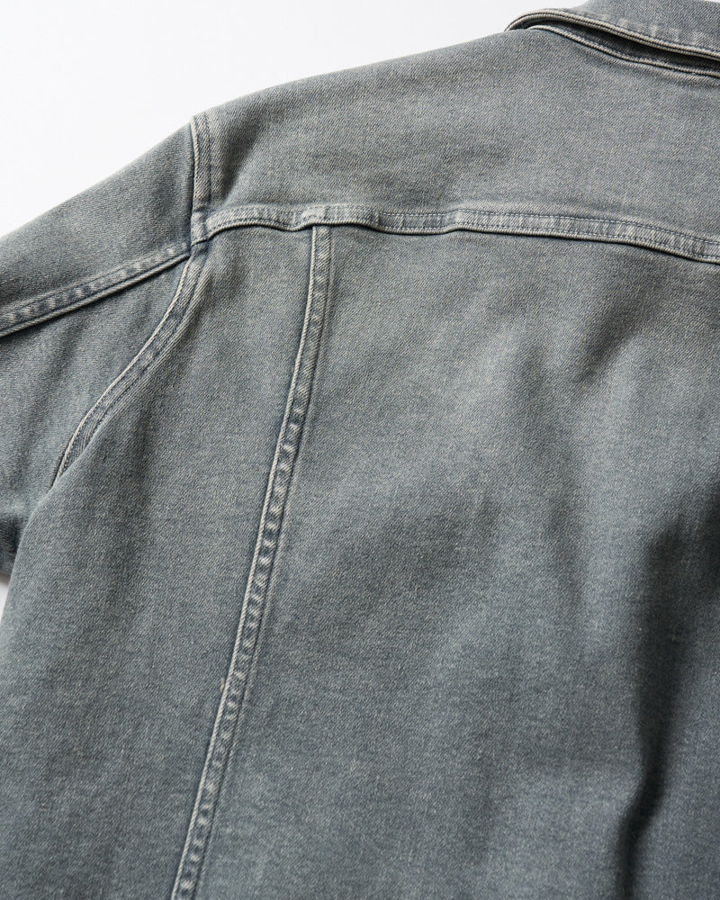 denim zip blouson