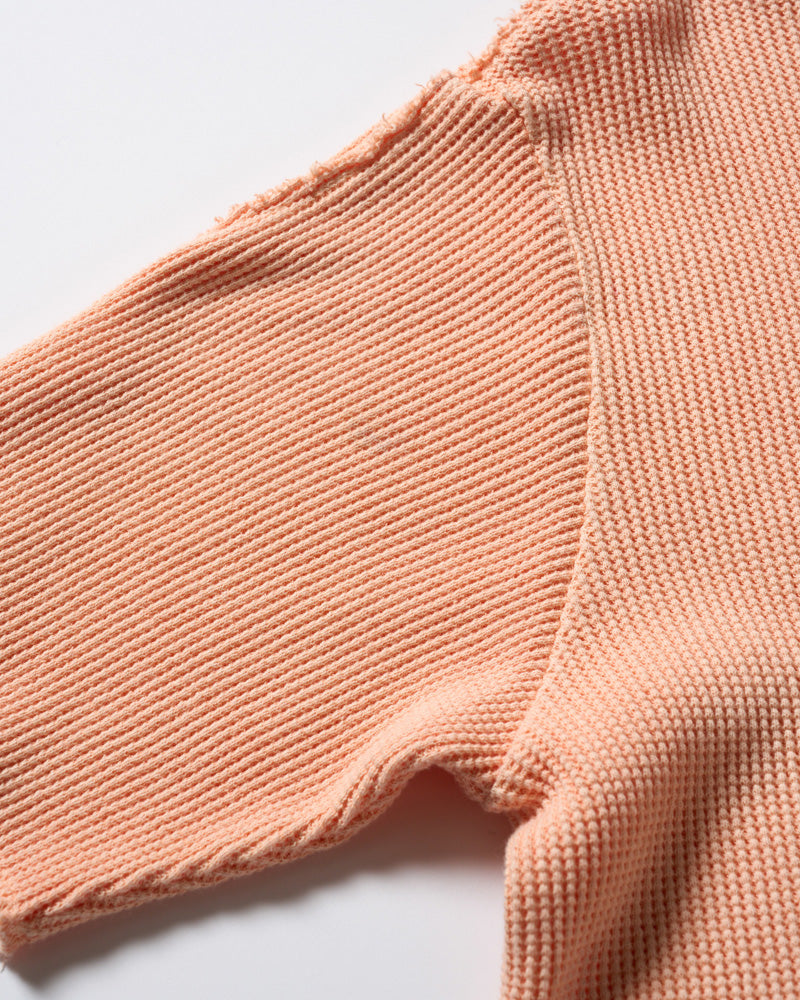 hard dry waffle fly-front henley S/S