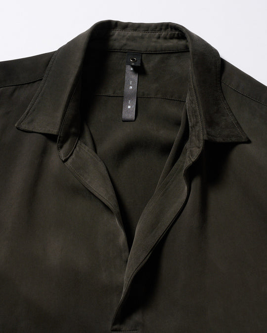 cupro vintage pull-over skipper shirt L/S