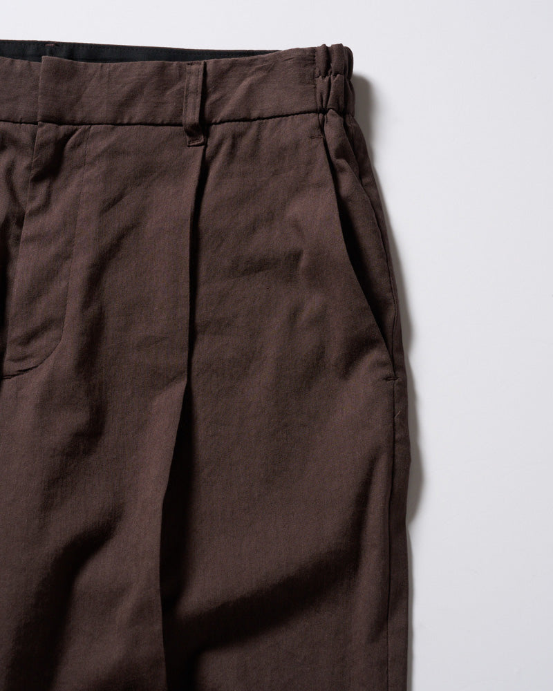viscose linen semi-wide slacks