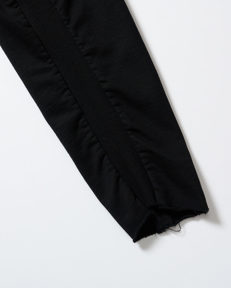 compact urake cut-off line zip hoodie