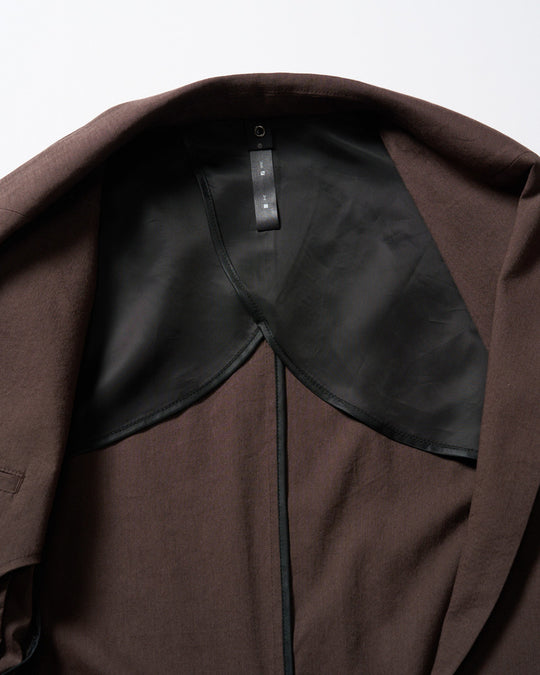 viscose linen double-breasted jacket