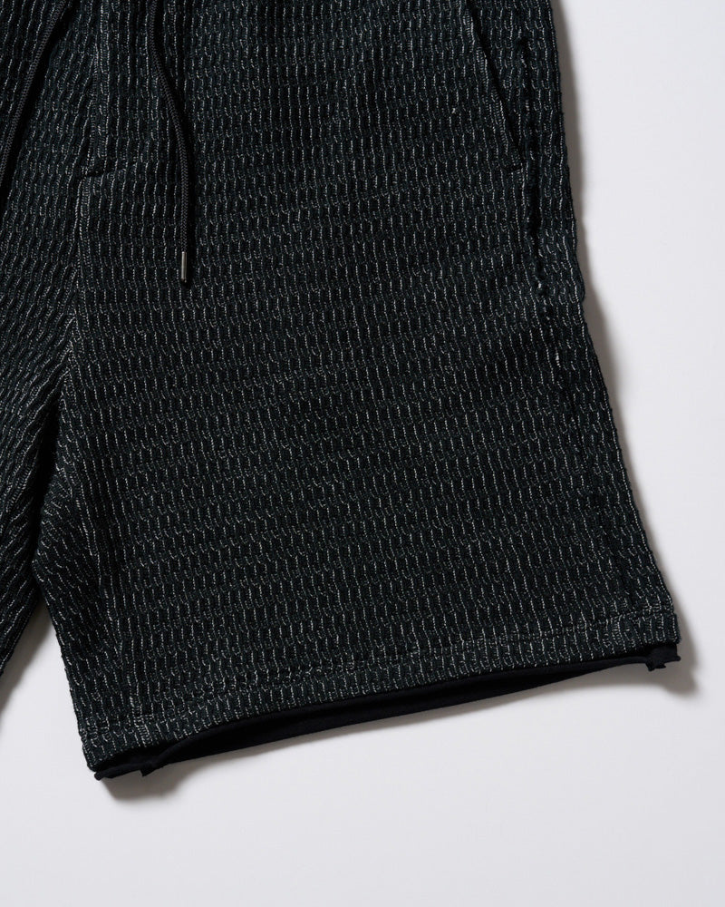 textured knit shorts