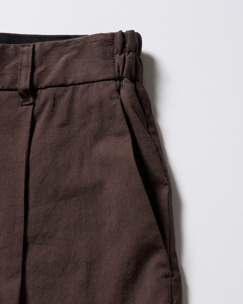 viscose linen semi-wide slacks