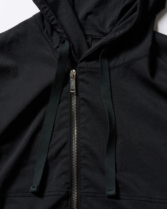 textured nylon short witch blouson