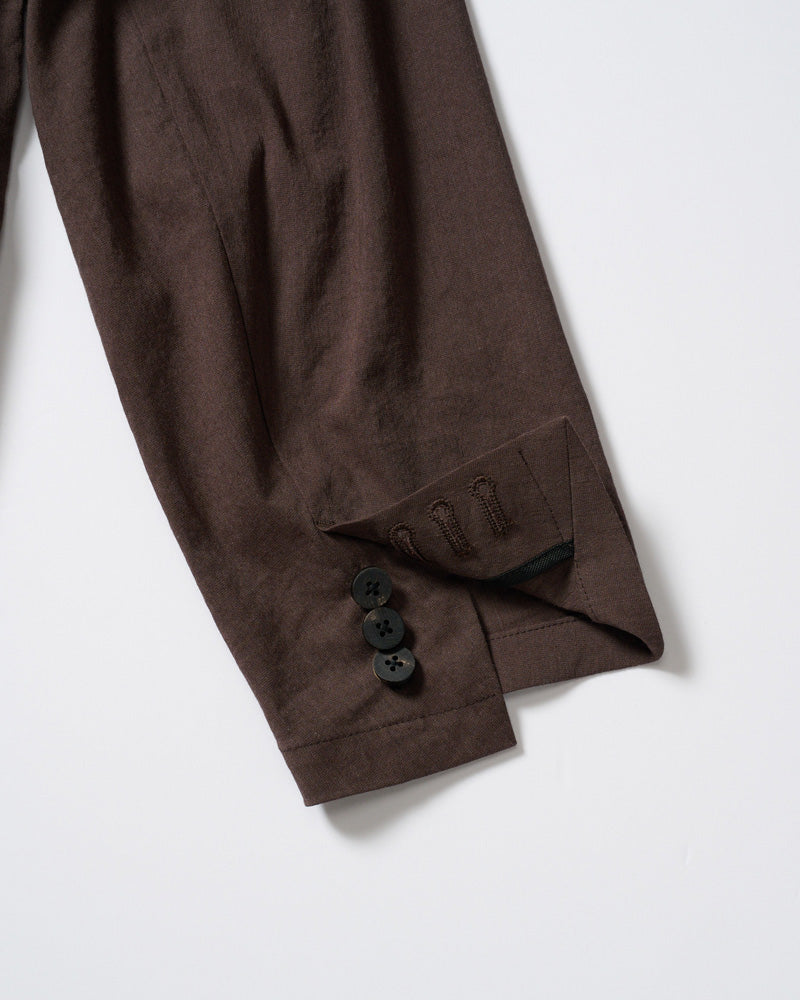 viscose linen double-breasted jacket