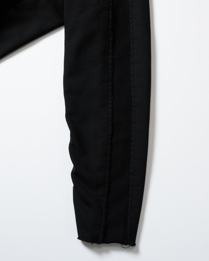 compact urake cut-off line zip hoodie