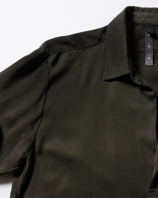 cupro vintage pull-over skipper shirt L/S
