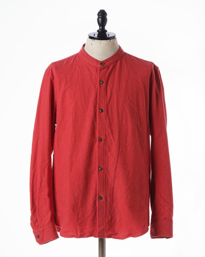 vintage flannel band collar shirt