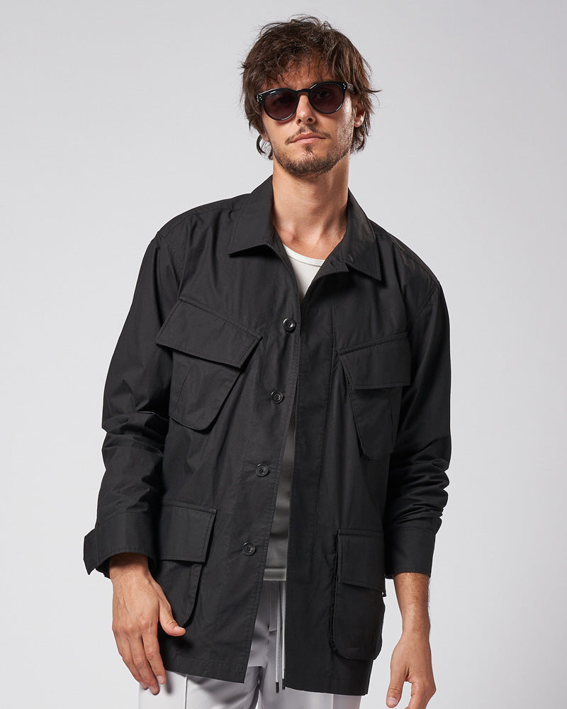 DECHO / JUNGLE FATIGUE HOOD VEST 黒