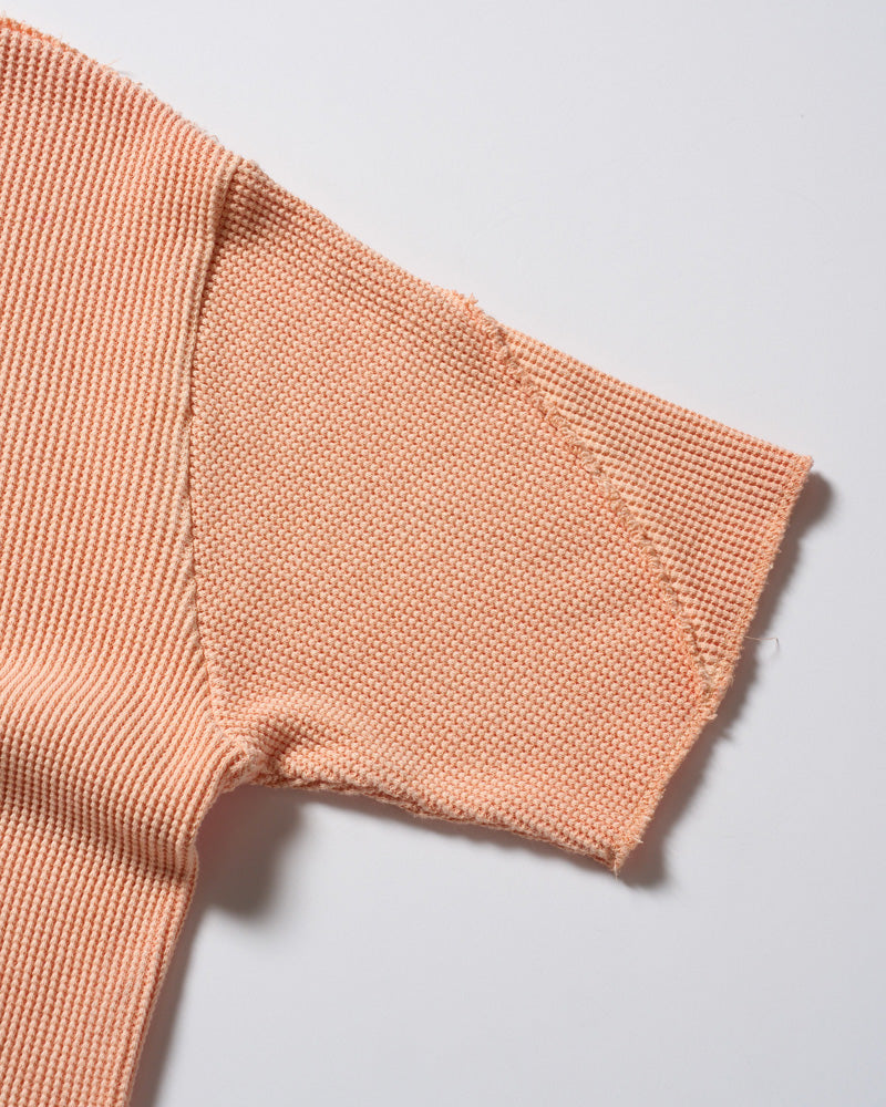 hard dry waffle fly-front henley S/S