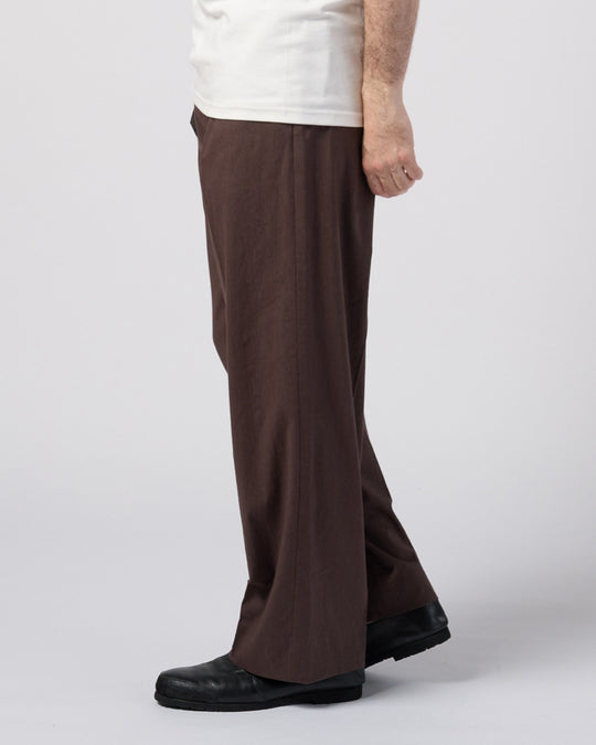 viscose linen semi-wide slacks