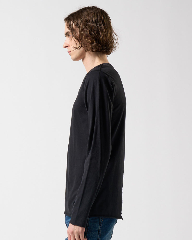 cut-off V-neck L/S