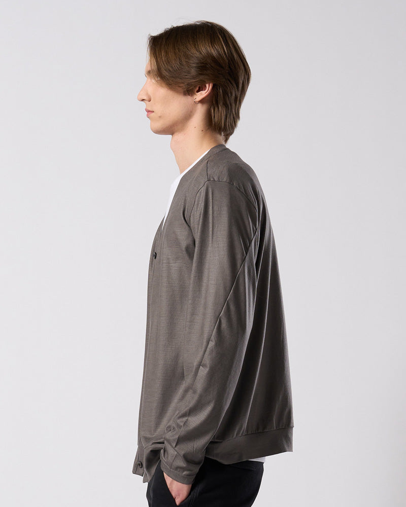 ex.comfy wool middle cardigan
