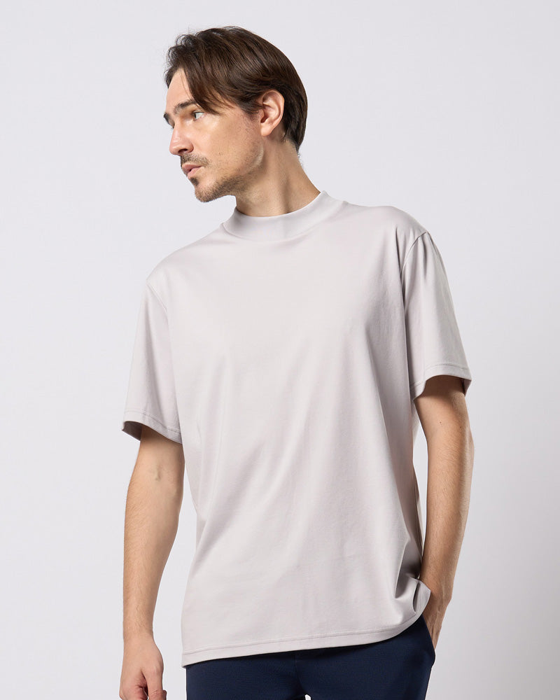 luxury cotton mock neck S/S