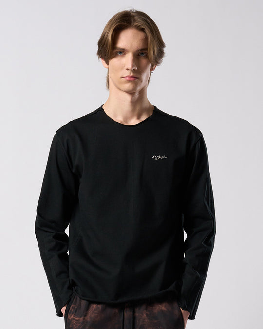 tight jersey cut-off L/S