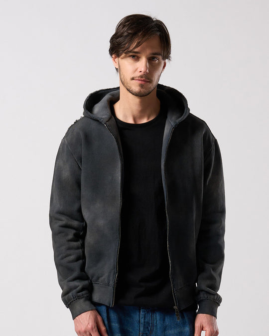 fade zip-up hoodie