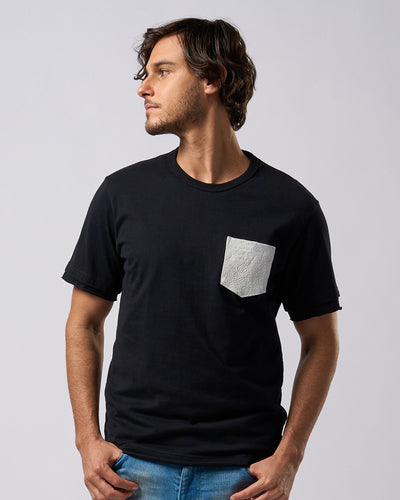 crash leather pocket Tee