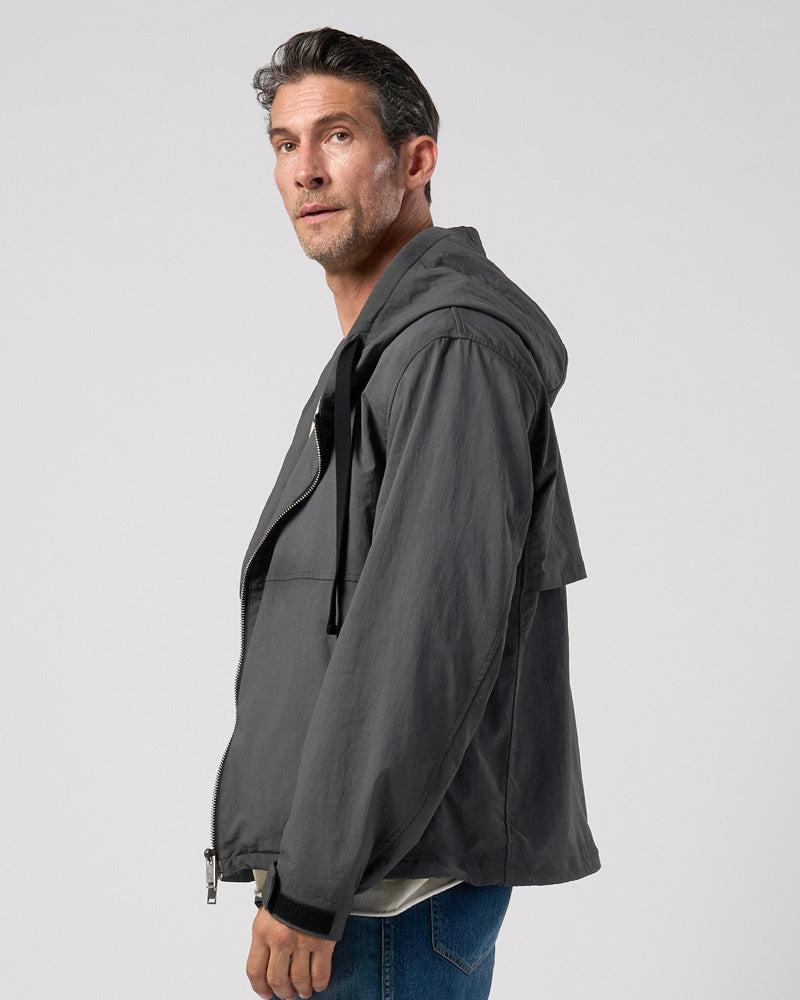 textured nylon short witch blouson