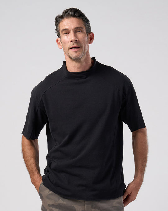 cut-off semi mock neck S/S