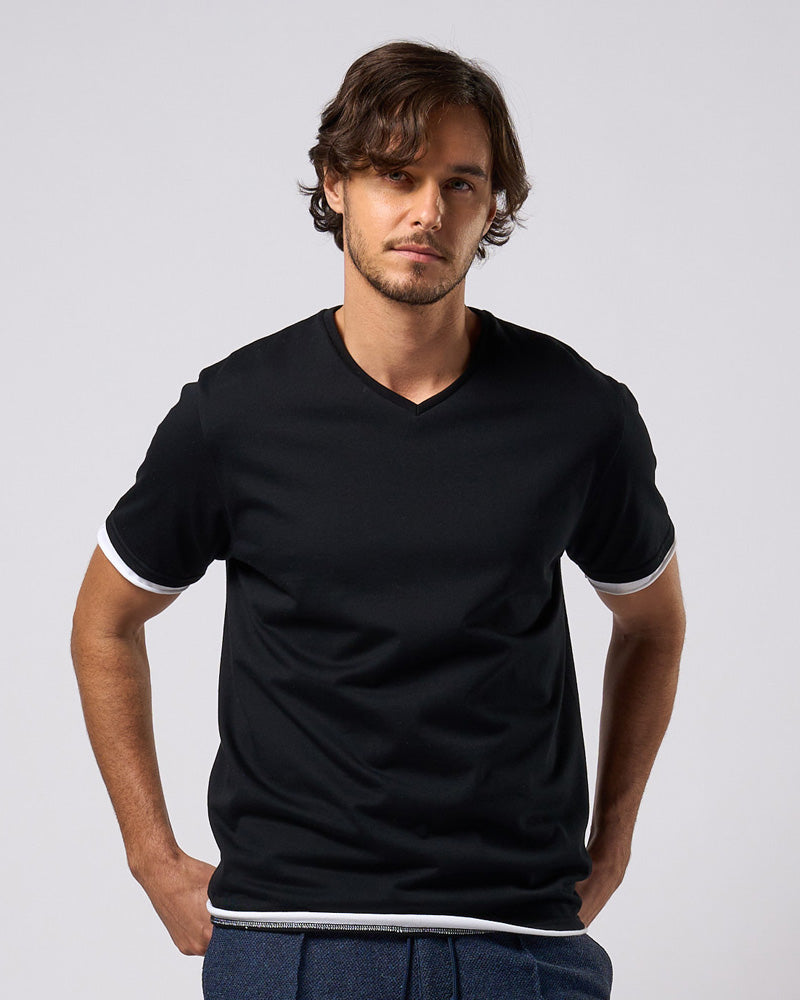 Tシャツ・カットソー IONSEOUL Force v-neck nylon over sweatshirt BJ153 cool touch V-neck S/S – wjk online store