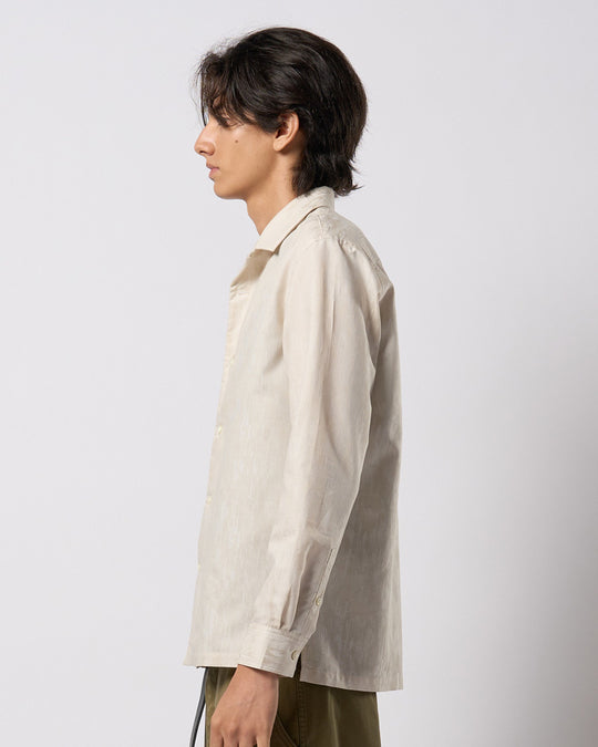 wjk simple oiled kip カウレザー　オープンカラーシャツ jacquard open collar shirt – wjk online store