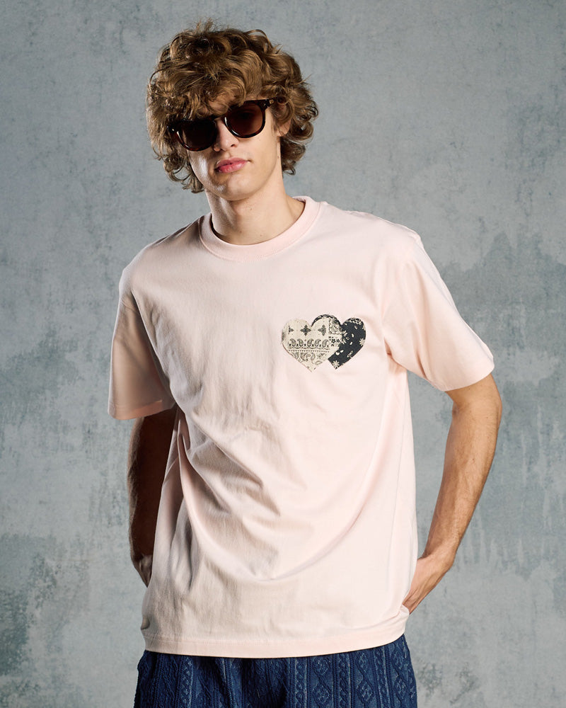 bandana panel heart T