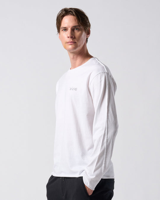 【muta × wjk】cut-off crew-neck L/S(printed)