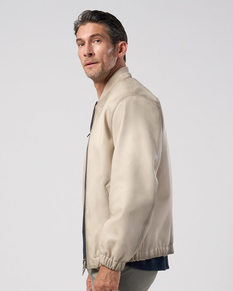 lamb leather bomber jacket