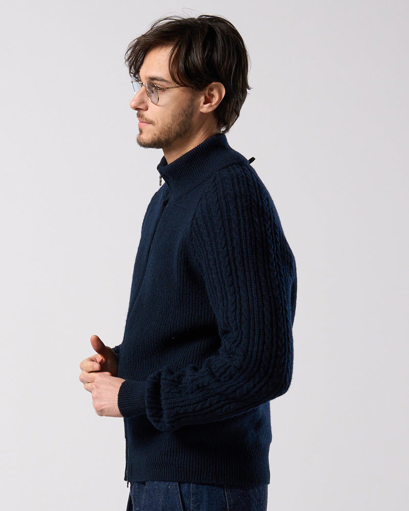 lomond×powder zip-up knit