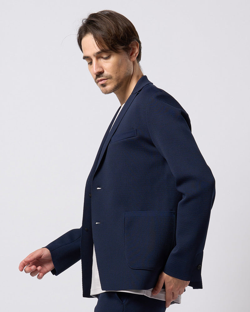 function knit jacket (jacquard check)