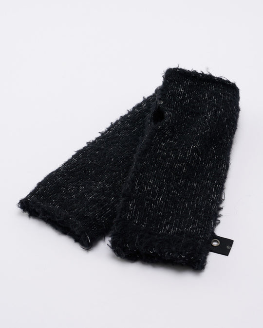 fancy yarn knit hand warmer