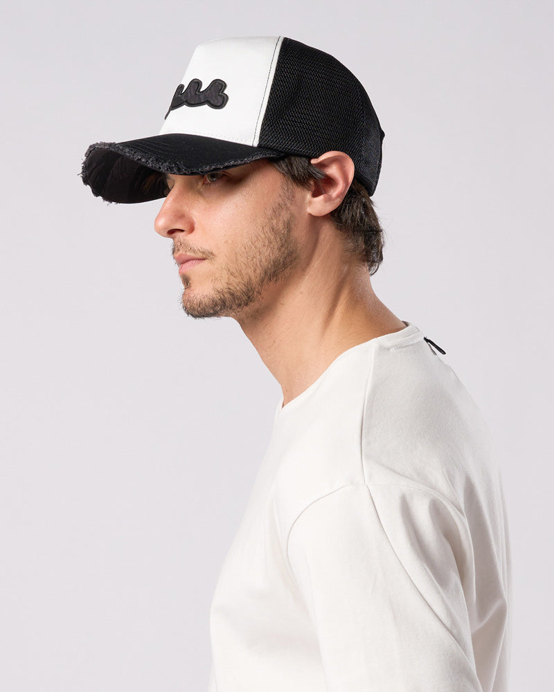MUTA 波模様 キャップ ベージュ/黒 muta × wjk】wave cut-off mesh cap – wjk online store
