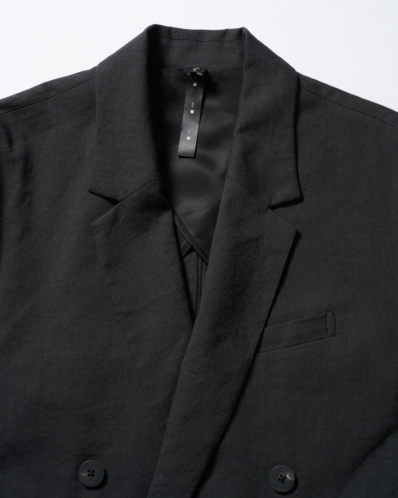 viscose linen double-breasted jacket