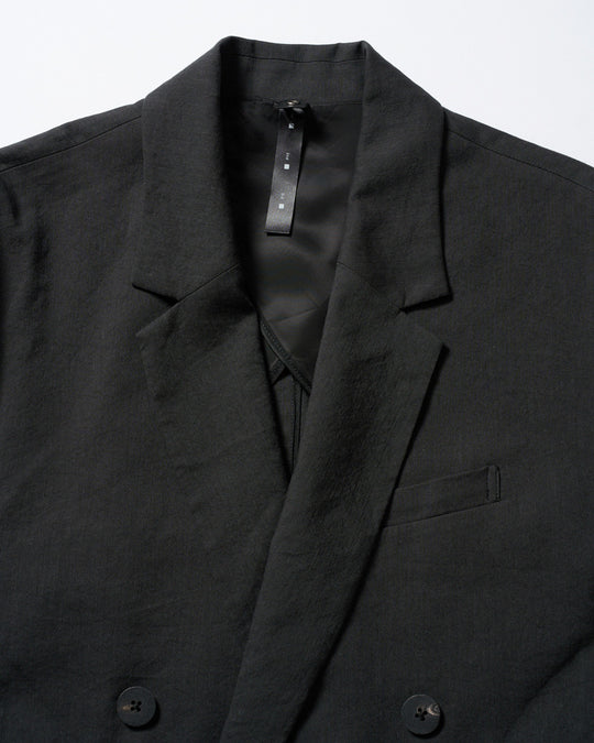 viscose linen double-breasted jacket