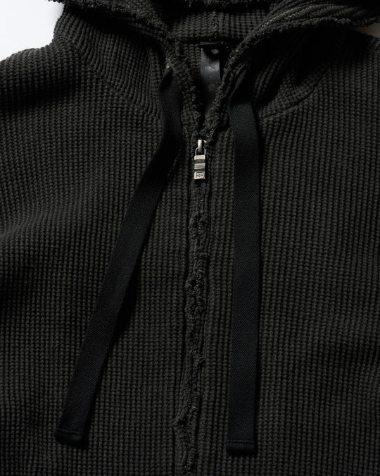 hard dry waffle damage zip hoodie