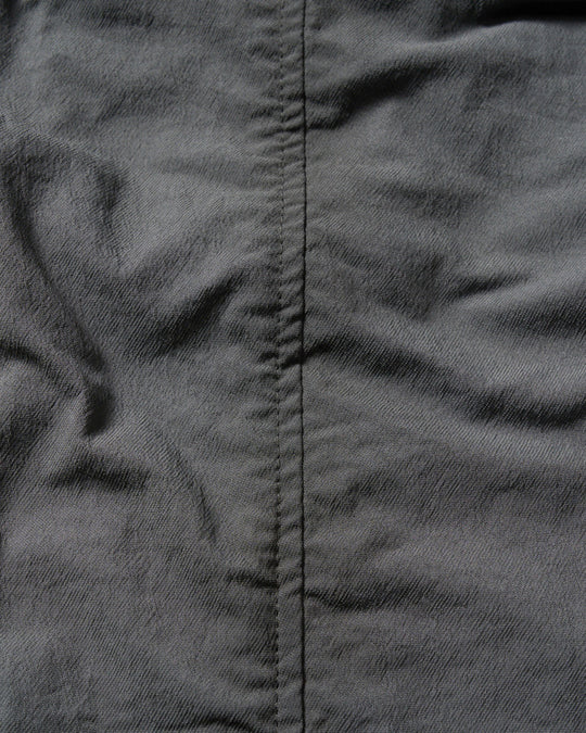 textured nylon double breasted coat