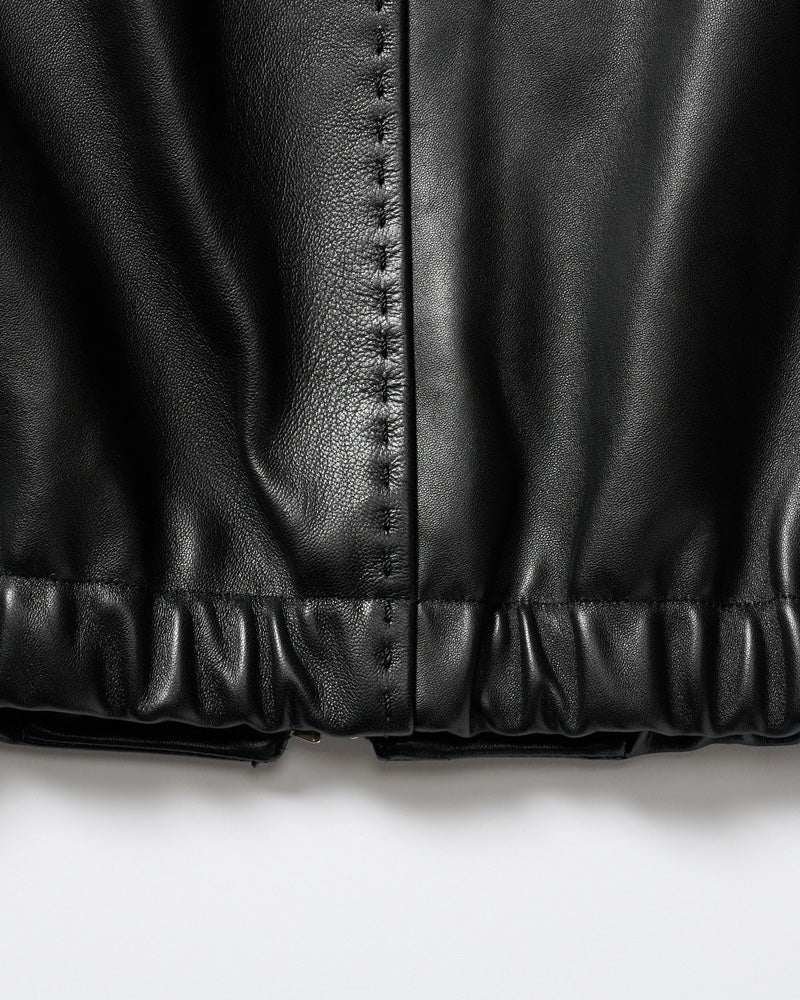 lamb leather bomber jacket
