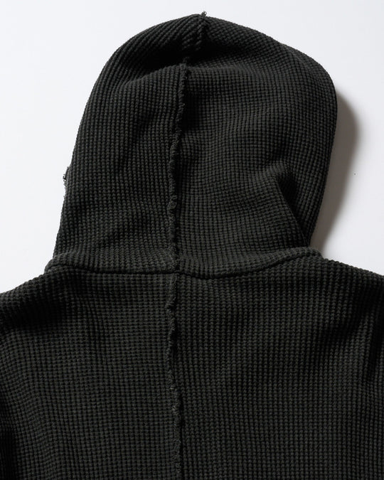 hard dry waffle damage zip hoodie