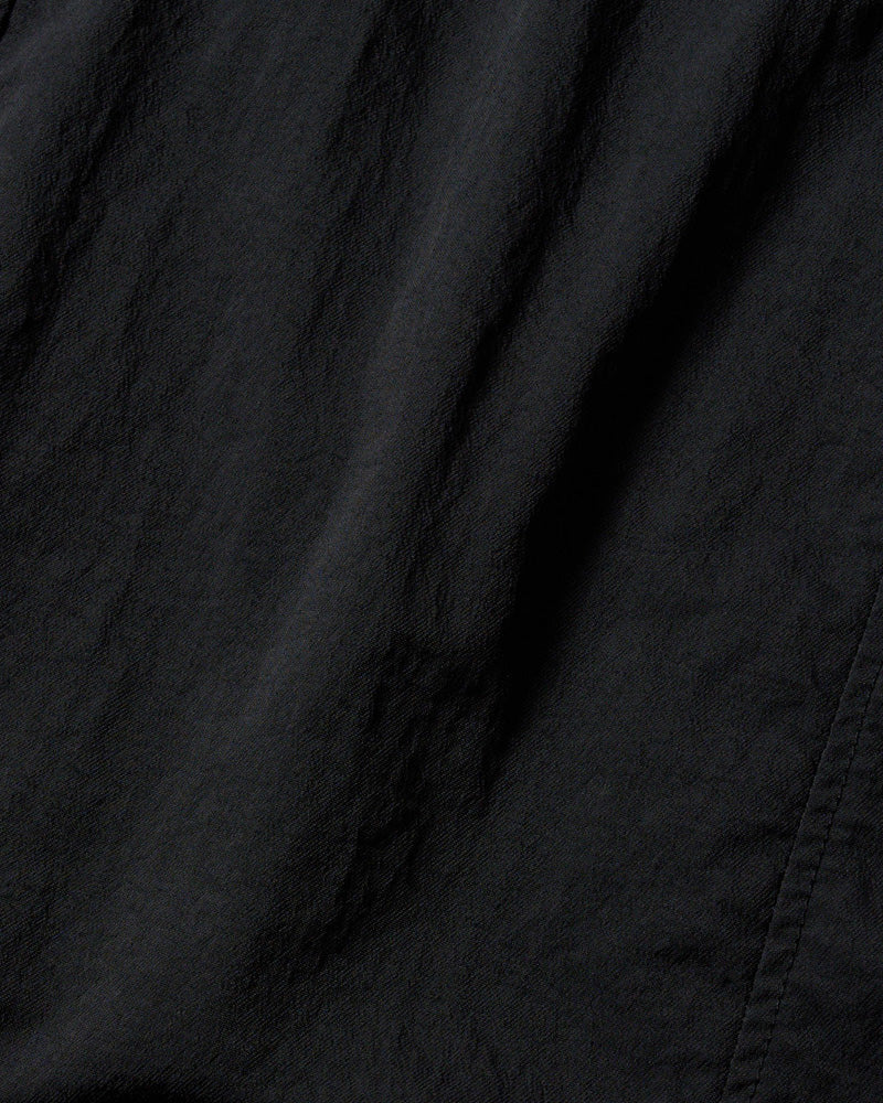 textured nylon double breasted coat