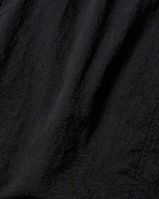 textured nylon double breasted coat