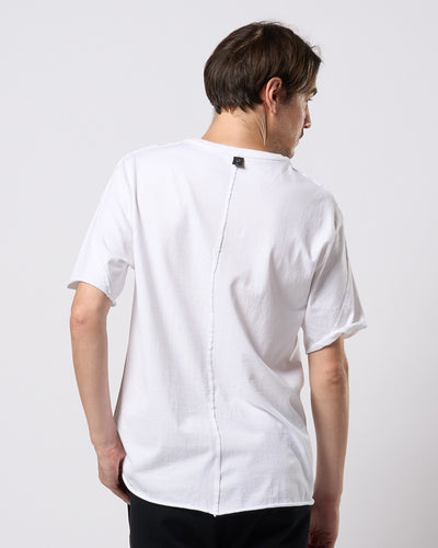 wide cut-off crew-neck S/S